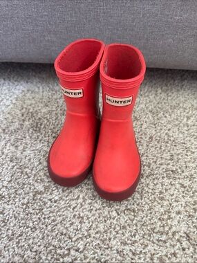 Hunter Kids Red Rain Boots